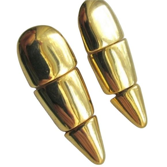 Jewelry - Vintage 1980’s Maxine Denker Gold Mod Earrings
